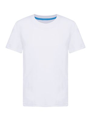 Aislor Kids Boys Girls Crewneck Short Sleeve T-Shirt School P.E Sports Fitness Running Top Undershirt Activewear White 11-12 Years