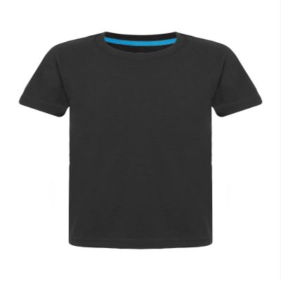 Aislor Kids Boys Girls Crewneck Short Sleeve T-Shirt School P.E Sports Fitness Running Top Undershirt Activewear Black 3-4 Years