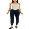 Zac & Rachel Women's Pull on Ankle Pant with Faux Back Pockets, Navy Blazer, XL view 3