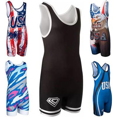 KO Sports Gear Unisex Wrestling Singlet for Adult Wrestlers - Wrestling Singlet for Men & Women - Bold Durable Uniform, Stretchy Breathable Material - Black, Adult X-Small