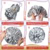 Deekin 12 Pcs Cheerleading Pom Poms Cheerleader Squad Spirited Fun Pompoms 12 Inch Metallic Foil Cheer Pom Poms with Handle Flowers for Sport Team Dance Costume Party 50g Weight Each(Silver) view 3