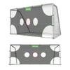 Wosofe Soccer Goal Target Soccer Training Equipment Net with Scoring Zones Improve Kick Practice Shooting and Goalshot Accuracy Training (16FT*6FT(3holes)) view 1