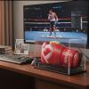 Boxing Glove Display Case,Self-Assembly Acrylic Display case for Full Size Boxing Glove,Baseball Glove Display Case Holder Showcase.Baseball Mitt Ball Football,Clear Case Black Base Riser Stand view 2