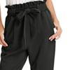 DGHM-JLMY Women's Elastic Bow High Waisted Suit Cropped Paper Bag Waist with Pockets Casual Slim Fit Casual Pencil Pants (Black,Small,5,OZ) view 2
