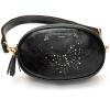 APHISON Fanny Pack for Women White Crossbody Everywhere Belt Bag Traveling Bag with 2 Adjustable Straps, Bum sling bag Fashion Waist Pack Outdoors,Workout,Casual,Hiking,Cycling - BLACK view 1