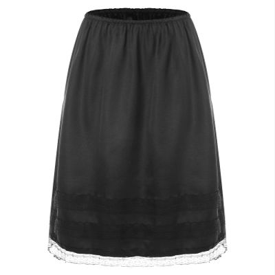 YONGHS Womens Half Slips Anti Static Lace Plus Size Long Underskirts for Under Dresses Black 3X-Large