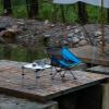 iClimb 1 Lightweight Stable Folding Square Table and 1 Ultralight Compact Anti-Sinking Large Feet Chair Bundle, for Single Adult Outdoor Camping Beach Concert view 3