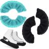 Chivao 4 Pcs Ice Skate Blade Covers Skate Guards Hockey Protector Skating Winter Ice Skates Covers Adult Men Women Boys Girls(Large,Black, Light Blue) view 1