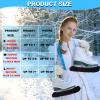 Chivao 4 Pcs Ice Skate Blade Covers Skate Guards Hockey Protector Skating Winter Ice Skates Covers Adult Men Women Boys Girls(Large,Black, Light Blue) view 2