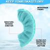 Chivao 4 Pcs Ice Skate Blade Covers Skate Guards Hockey Protector Skating Winter Ice Skates Covers Adult Men Women Boys Girls(Large,Black, Light Blue) view 3