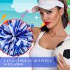 Deekin 12 Pcs Cheerleading Pom Poms Cheerleader Squad Spirited Fun Pompoms 12 Inch Metallic Foil Cheer Pom Poms with Handle Flowers for Sport Team Dance Costume Party 50g Weight Each(Blue and White) view 4