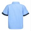 Agoky Kids Boys Short Sleeve Turndown Collar Button Down Shirt Students Boys Uniform Tops Formal Dress T-Shirt Casual Wear Blue 3-4 Years view 2