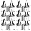 Hillban Clear Tote Bag Stadium 12 x 12 x 6 Inches Transparent Tote Bag with Zipper See Through Handbag for Stadium Travel Gym(12 Pcs) view 1
