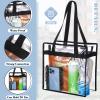 Hillban Clear Tote Bag Stadium 12 x 12 x 6 Inches Transparent Tote Bag with Zipper See Through Handbag for Stadium Travel Gym(12 Pcs) view 4