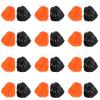 Chivao 24 Pcs Cheerleading Pom Poms, Metallic Foil Handle Cheer Squad Team Spirited Fun for Party, Sports Dance Cheer, 30 Grams Weight Each(Orange, Black) view 1