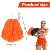 Chivao 24 Pcs Cheerleading Pom Poms, Metallic Foil Handle Cheer Squad Team Spirited Fun for Party, Sports Dance Cheer, 30 Grams Weight Each(Orange, Black) view 2