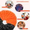 Chivao 24 Pcs Cheerleading Pom Poms, Metallic Foil Handle Cheer Squad Team Spirited Fun for Party, Sports Dance Cheer, 30 Grams Weight Each(Orange, Black) view 4