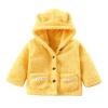 Kids Toddler Baby Boys Girls Long Sleeve Fleece Hooded Jacket Thick Coat Warm Outerwear Outfits (Yellow, 6-8 Years) view 1