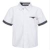 Agoky Kids Boys Short Sleeve Turndown Collar Button Down Shirt Students Boys Uniform Tops Formal Dress T-Shirt Casual Wear White 15-16 Years view 1