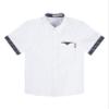 Agoky Kids Boys Short Sleeve Turndown Collar Button Down Shirt Students Boys Uniform Tops Formal Dress T-Shirt Casual Wear White 15-16 Years view 3