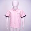 Agoky Kids Boys Short Sleeve Turndown Collar Button Down Shirt Students Boys Uniform Tops Formal Dress T-Shirt Casual Wear Pink 2-3 Years view 4