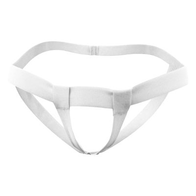 JEsilunmaMY Sexy O Ring Jockstrap for Men Low Rise Open Hole Sissy G-String Underwear Lightweight Stretch Underpants Lingerie (White,One Size)