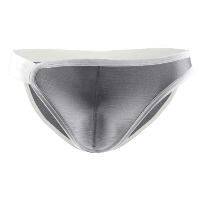 JEsilunmaMY Sexy Underwear for Men Low Rise Bulge Pouch Stretch Bikini Briefs Breathable Comfortable Underpants Swimwear (Grey,Medium)
