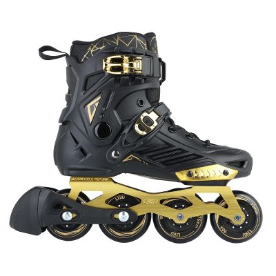 LIKU Unisex Fitness Inline Skates (Gold, Men 10.5/Women 11.5)