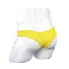 JEsilunmaMY Briefs Underwear for Men Low Rise Ice Silk Open Pouch Thong Bikini See Through Sexy Panties Underpants Swimwear (Yellow,One Size) view 4