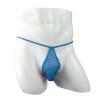 JEsilunmaMY Mens See Through Thongs Low Rise Mesh Sheer Bulge Pouch G-String Underwear Breathable T-Back Panties Underpants (Blue,Medium) view 2