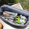 Pilipane Camping Travel Cooking Utensils lunch box , Portable Outdoor Cooking and Grilling Utensil lunch box Travel Bag for Backpacking BBQ Camping Hiking Travel(Blue) view 4