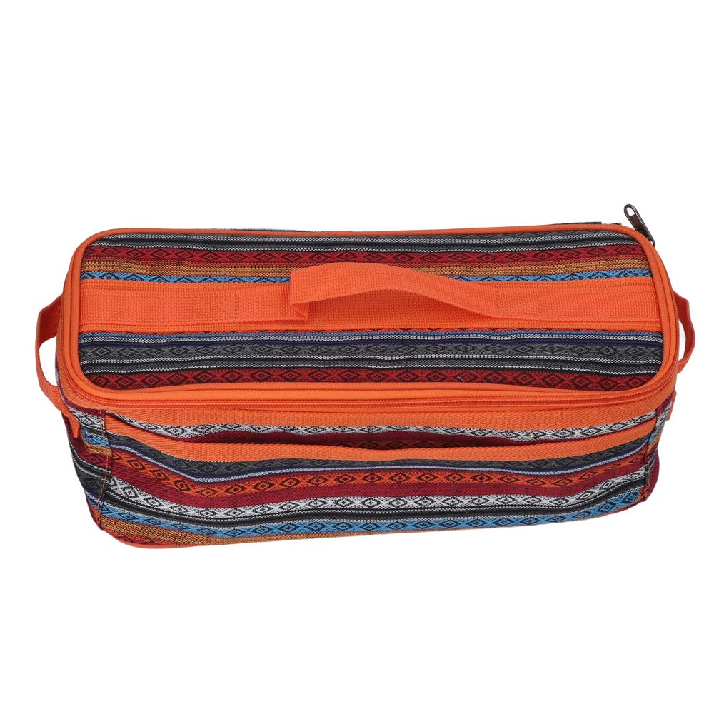 Pilipane Camping Travel Cooking Utensils Organizer, Portable Outdoor Cooking and Grilling Utensil Organizer Travel Bag for Backpacking BBQ Camping Hiking Travel(Orange)