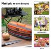 Pilipane Camping Travel Cooking Utensils Organizer, Portable Outdoor Cooking and Grilling Utensil Organizer Travel Bag for Backpacking BBQ Camping Hiking Travel(Orange) view 3