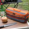 Pilipane Camping Travel Cooking Utensils Organizer, Portable Outdoor Cooking and Grilling Utensil Organizer Travel Bag for Backpacking BBQ Camping Hiking Travel(Orange) view 4