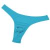 JEsilunmaMY Briefs Underwear for Men Low Rise Ice Silk Open Pouch Thong Bikini See Through Sexy Panties Underpants Swimwear (Blue1,One Size) view 2