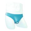 JEsilunmaMY Briefs Underwear for Men Low Rise Ice Silk Open Pouch Thong Bikini See Through Sexy Panties Underpants Swimwear (Blue1,One Size) view 4