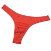 JEsilunmaMY Briefs Underwear for Men Low Rise Ice Silk Open Pouch Thong Bikini See Through Sexy Panties Underpants Swimwear (Orange2,One Size) view 2