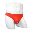 JEsilunmaMY Briefs Underwear for Men Low Rise Ice Silk Open Pouch Thong Bikini See Through Sexy Panties Underpants Swimwear (Orange2,One Size) view 4