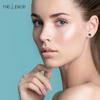 18k White Gold Plated Halo Princess Cut Stud Earrings, 4 Ct Earrings Mystic Topaz Birthstone Jewelry, Gift for Women  Paris Jewelry view 4