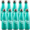 Baudville Custom Teal Campfire Bowie Water Bottle Employee/Staff Appreciation/Recognition Gift - 10 Pack of 17 oz Vacuum insulated Stainless Steel Interior and Screw On Lid - Add Your Logo view 1