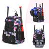 AI EN JIU Softball Equipment Bag for Youth Girls Adult, Lightweight Baseball Backpack with Shoe Compartment, Fence Hook for TBall Bat, Helmet(PinkCamouflage) view 2