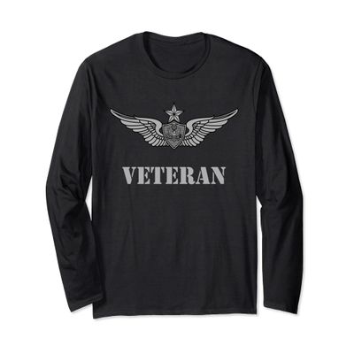 US Army Senior Aviation Badge - Aircrew Wings - Veteran Long Sleeve T-Shirt