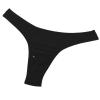 JEsilunmaMY Briefs Underwear for Men Low Rise Ice Silk Open Pouch Thong Bikini See Through Sexy Panties Underpants Swimwear (Black,One Size) view 2