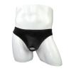 JEsilunmaMY Briefs Underwear for Men Low Rise Ice Silk Open Pouch Thong Bikini See Through Sexy Panties Underpants Swimwear (Black,One Size) view 3