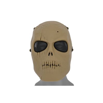 UK Arms Airsoft AC-475T Skull Full Face Airsoft Protective Gear Mask - TAN