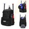 AI EN JIU Softball Bag, Baseball Bat Bag for Youth Boys Adult, Lightweight Baseball Equipment Backpack with Shoe Compartment, Bat Backpack with Fence Hook for TBall Bat, Helmet(Black) view 2