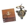 Antique Brass Pocket Sundial Compass for Navigation Outdoor Activities Camping Hiking 3 inch