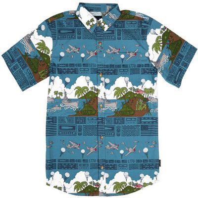 LAPG Kid's Short Sleeve Button Up Shirt, Kid's Hawaiian Shirt, Button Up Shirt for Children - 5 Branches - X-Small