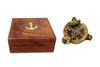 Antique Brass Sundial Round Compass for Navigation Outdoor Activities Camping Compass 3 inch