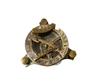 Antique Brass Sundial Round Compass for Navigation Outdoor Activities Camping Compass 3 inch view 2